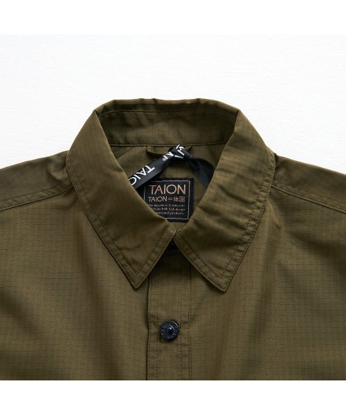 TAION(タイオン)/TAION タイオン シャツ ミリタリー ノンダウン ハーフ スリーブシャツ メンズ 半袖 N/D MILITARY HALF SLEEVE SHIRTS ブラ/img09