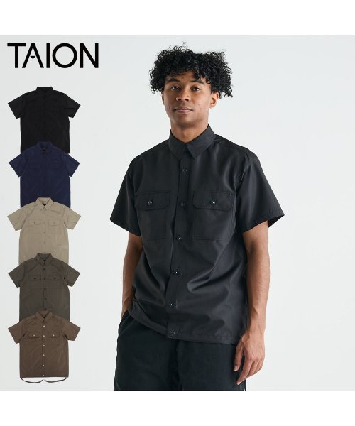 TAION(タイオン)/TAION タイオン シャツ ミリタリー ノンダウン ハーフ スリーブシャツ メンズ 半袖 N/D MILITARY HALF SLEEVE SHIRTS ブラ/img10