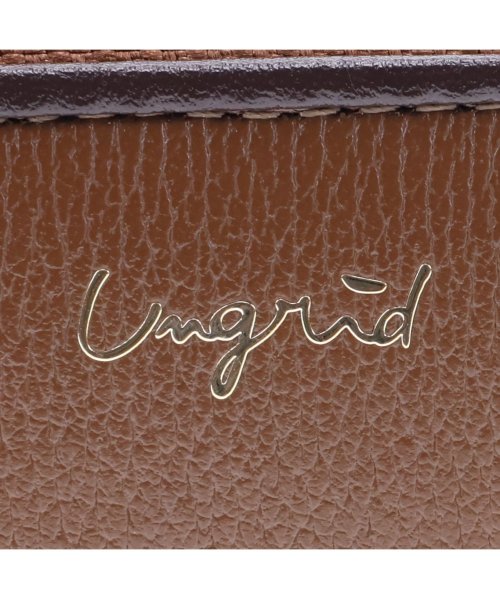 Ungrid(アングリッド)/アングリッド Ungrid キーケース ポーチ スマートキー 2つ対応 本革 W配色パイピング KEY CASE ブラウン シルバー 53220W/img06