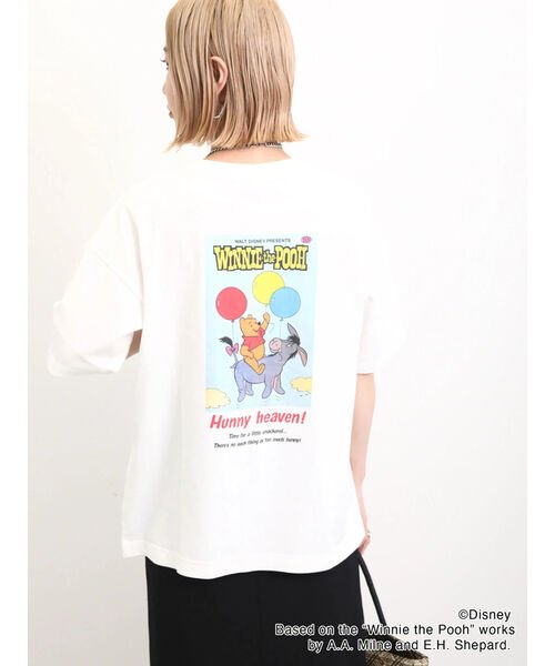 Samansa Mos2 blue(サマンサモスモス ブルー)/【Disney】くまのプーさん/ポスターアートTシャツ/img05