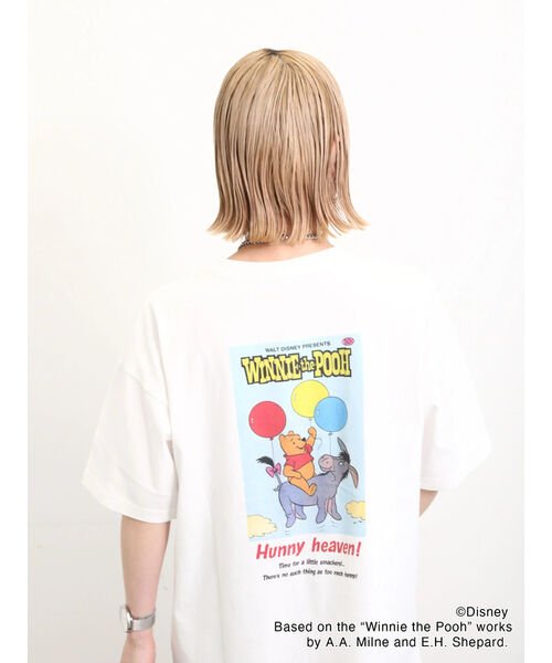 Samansa Mos2 blue(サマンサモスモス ブルー)/【Disney】くまのプーさん/ポスターアートTシャツ/img07