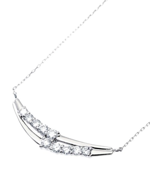 K18ゴールド 天然ダイヤモンド 計0.3ct デザイン ネックレス 【K18WG ホワイトゴールド】 天然ダイヤモンド 計0 3ct K18WG