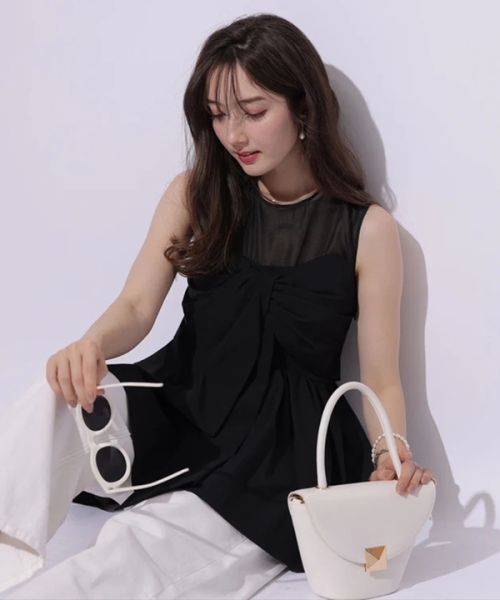 新品タグ付き♡Apuweiser-riche ベアリボンチュニック