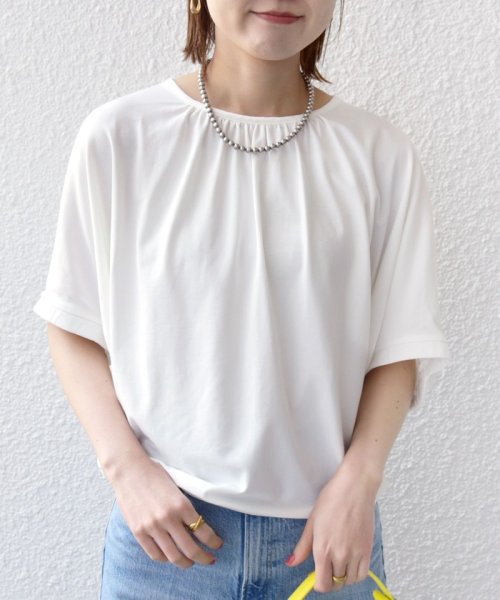 SHIPS WOMEN(シップス　ウィメン)/*〈洗濯機可能〉ドルマン ギャザー ブラウス TEE ◇/img14