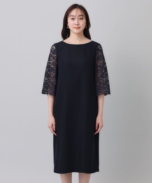 袖レースドレスワンピース 