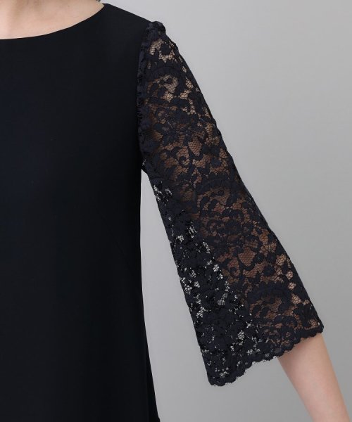袖レースドレスワンピース 