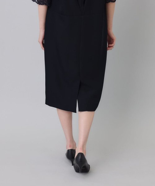 袖レースドレスワンピース 