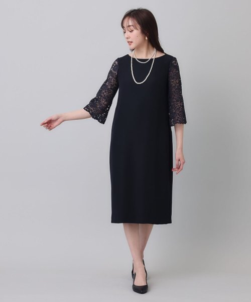 袖レースドレスワンピース 