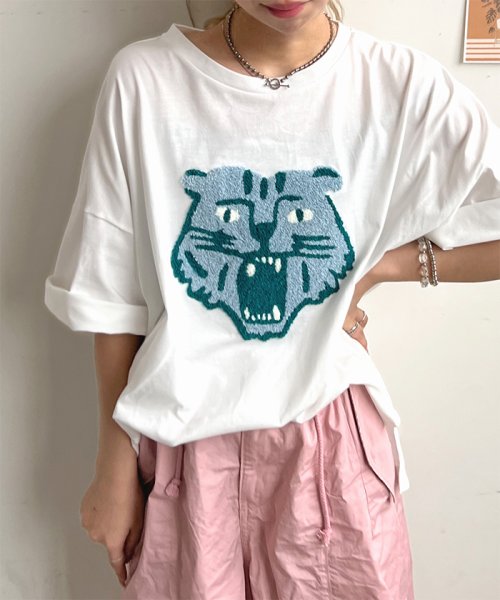 futier land(フューティアランド)/トラ相良刺繍BIGTシャツ/img15