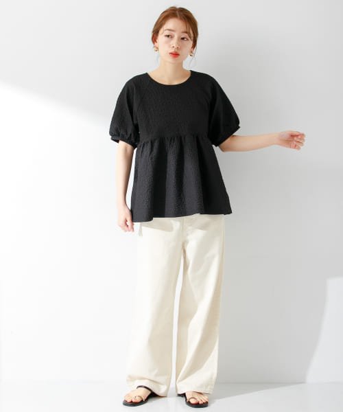 URBAN RESEARCH Sonny Label(アーバンリサーチサニーレーベル)/ふくれジャガード半袖ブラウス/img26