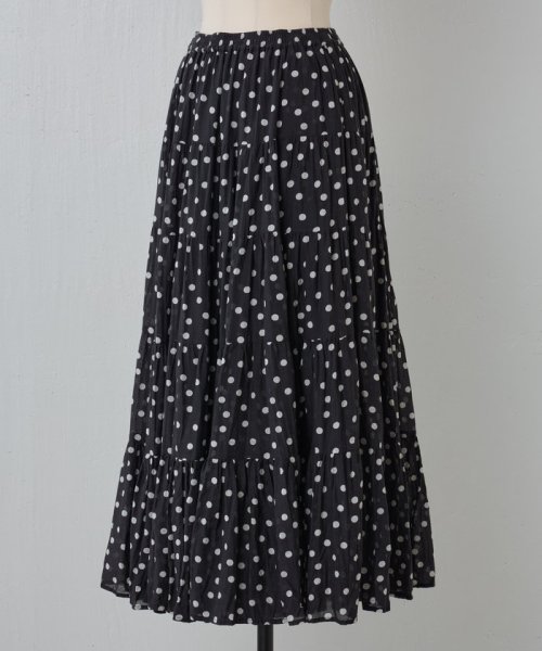 クリンクルドットスカート 着用時