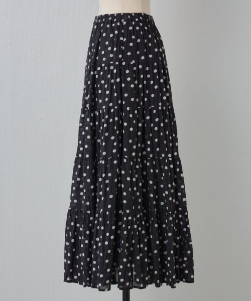 クリンクルドットスカート 着用時