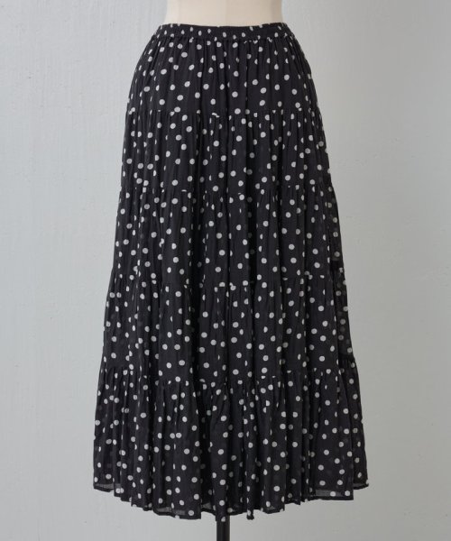 クリンクルドットスカート 着用時