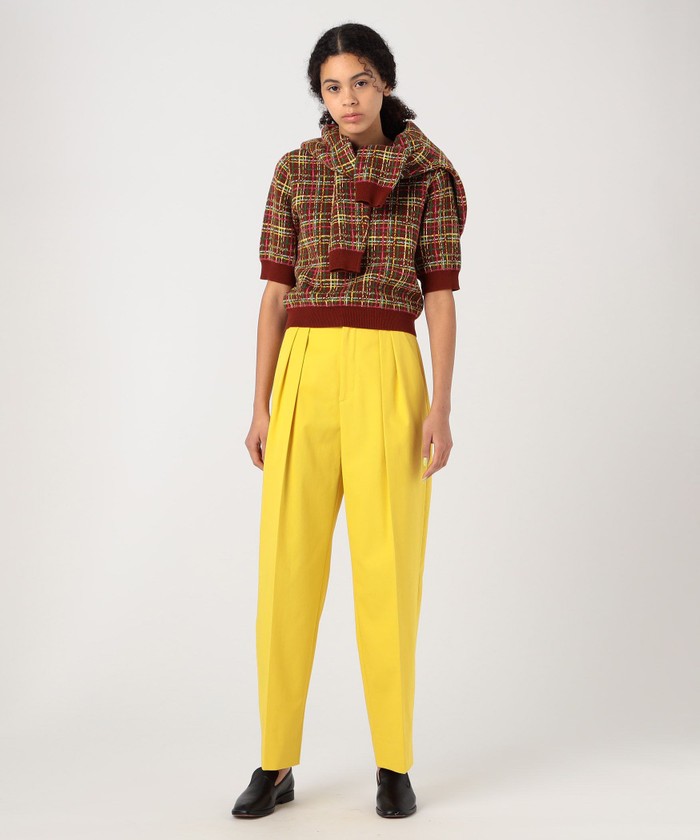 Praxis-schuetza - CABaN コットンカシミヤチェックジャカード  