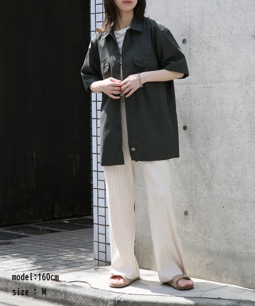 Dickies(Dickies)/【Dickies / ディッキーズ】SHIRTS SSFQ シャツ 羽織 半袖 ワークシャツ ロゴ ワンポイント ミドル丈 1574/img21