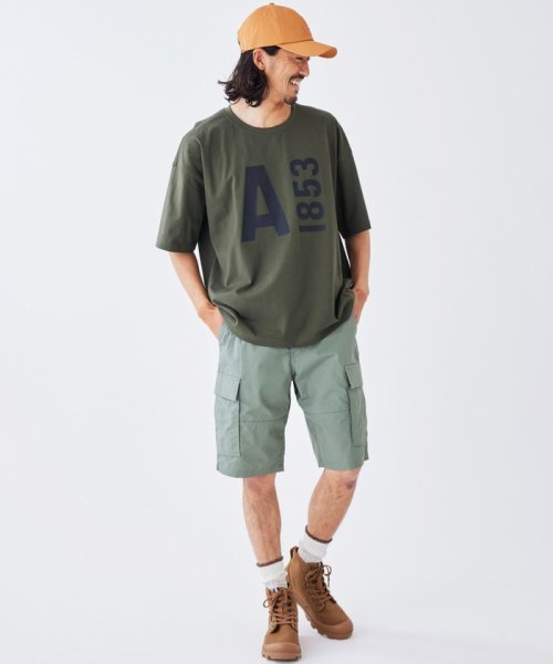 ＡＩＧＬＥ MEN(エーグル　メンズ)/【EC限定】 オーガニックコットン オーバーサイズ ビッグロゴ 半袖Tシャツ/img19