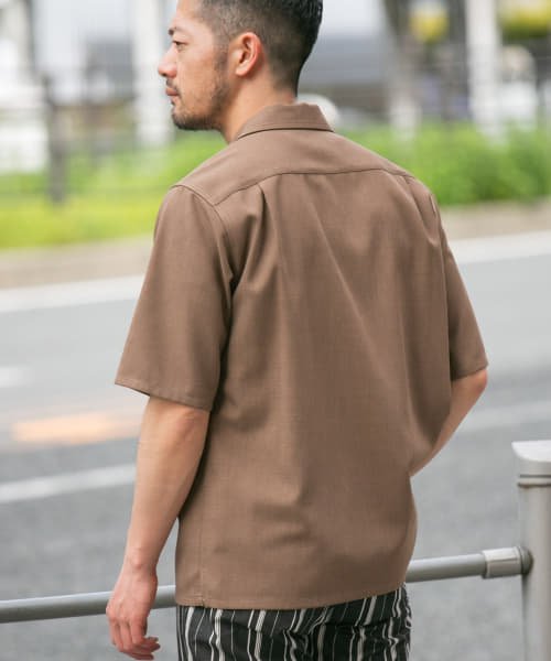 URBAN RESEARCH ROSSO(URBAN　RESEARCH　ROSSO（MEN）)/【予約】『セットアップ対応』パナマ風オープンカラー半袖シャツ/img43