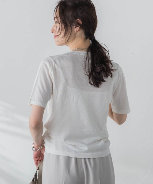 LAUTREAMONT(ロートレアモン)/【WEB限定】【3サイズ】5分袖ニットTシャツ≪洗濯機で洗える≫/img03