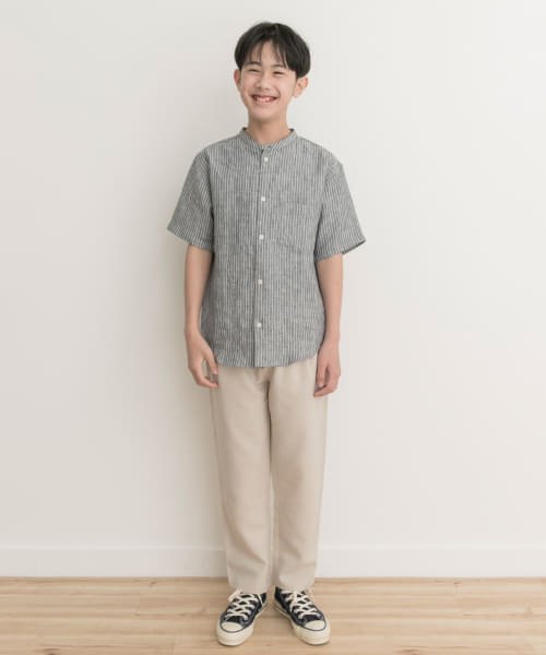 URBAN RESEARCH DOORS（Kids）(アーバンリサーチドアーズ（キッズ）)/『親子リンク』『WEB/一部店舗限定』シルケットリネンバンドカラーシャツ(KIDS)/img33