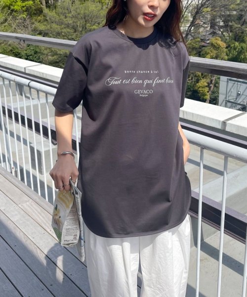 fredy emue(フレディエミュ)/【GEVACO/ゲバコ】バックスリットフロントプリントTシャツ/img32