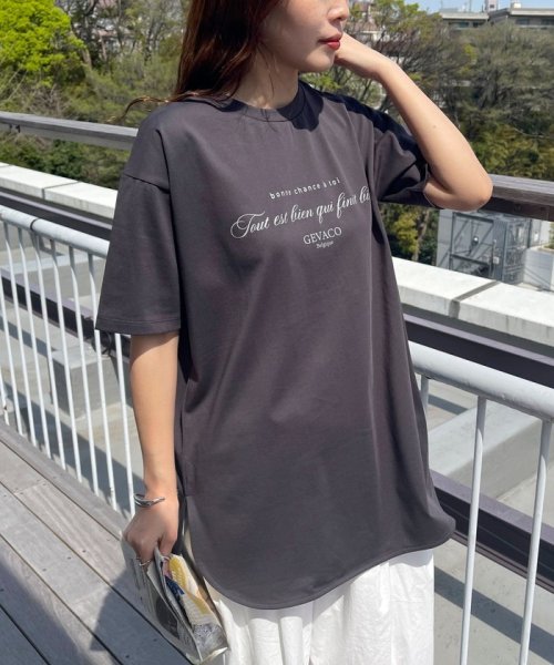 fredy emue(フレディエミュ)/【GEVACO/ゲバコ】バックスリットフロントプリントTシャツ/img34