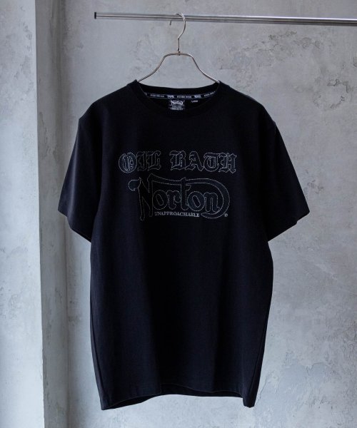 MAC HOUSE(men)(マックハウス（メンズ）)/Norton ノートン ラメ刺繍マックスTシャツ 242N1001A/img01