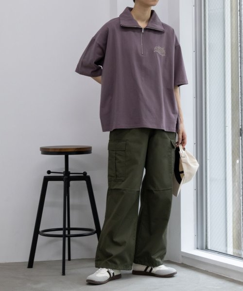 MAC HOUSE(women)(マックハウス（レディース）)/Dickies ディッキーズ ハーフジップTシャツ 4282－9934/img05