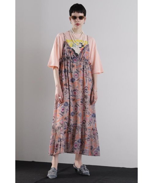 コズミックプリントキャミワンピース ／着用サイズ：