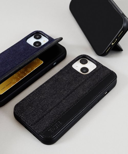 EDWIN(EDWIN)/iPhone15 iPhone14 iPhone13 EDWIN エドウイン レザースタンドケース デニム PUレザー/img05