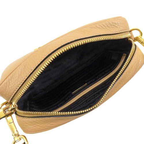 PRADA プラダ BANDOLIERA VITELLO PHENIX バンドリエラ ヴィッテロ フェニックス 斜めがけ ショルダー バッグ レザー 