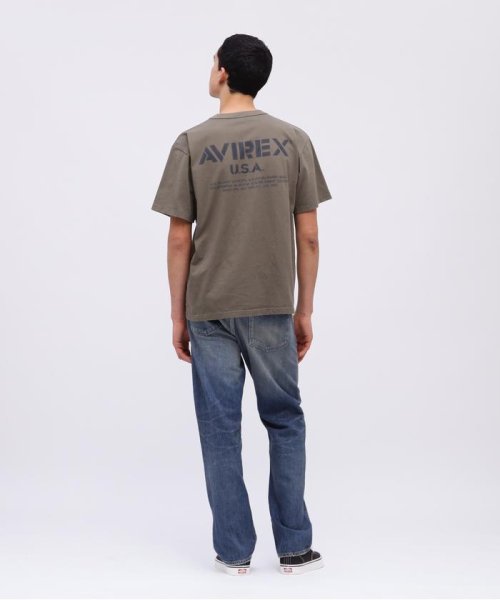 AVIREX(AVIREX)/MIL. STENCIL OFFICIAL LOGO T－SHIRT / ミリタリー ステンシル オフィシャルロゴ Tシャツ /img08