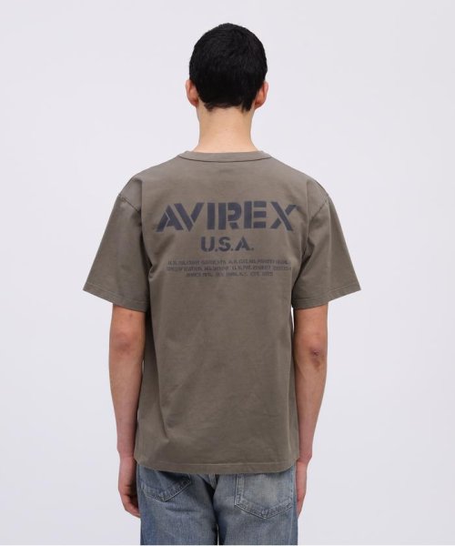 AVIREX(AVIREX)/MIL. STENCIL OFFICIAL LOGO T－SHIRT / ミリタリー ステンシル オフィシャルロゴ Tシャツ /img11