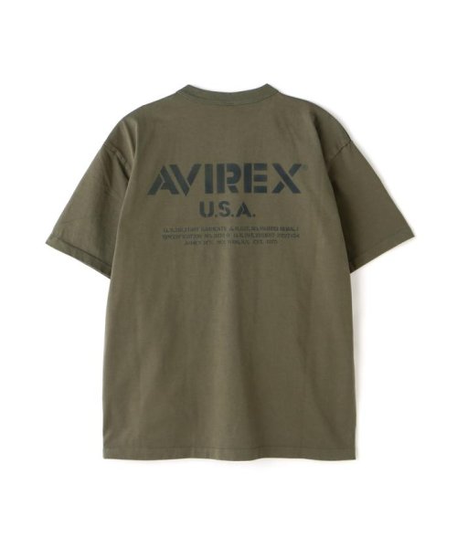 AVIREX(AVIREX)/MIL. STENCIL OFFICIAL LOGO T－SHIRT / ミリタリー ステンシル オフィシャルロゴ Tシャツ /img17