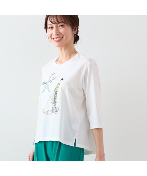 LOBJIE(ロブジェ)/Lobin刺繍 Tシャツ（お散歩）/img01
