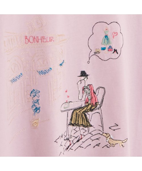 LOBJIE(ロブジェ)/Lobin刺繍 Tシャツ（カフェ）/img07
