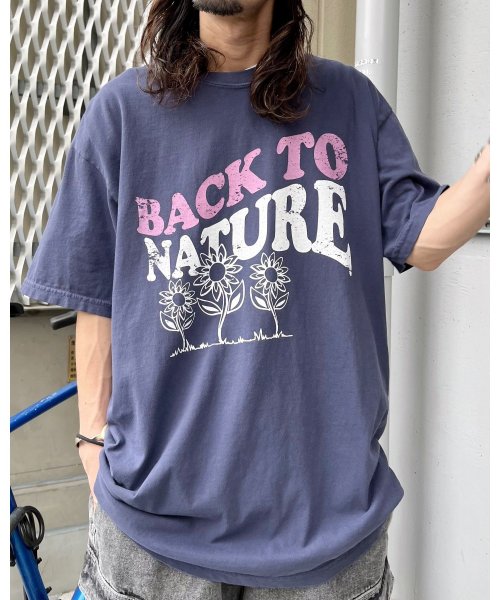 RAD CHAMP(ラッドチャンプ)/BACK TO NATURE ピグメント加工 ビッグシルエットTシャツ/img01