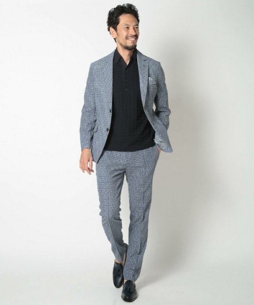 【ACTIVE TAILOR】リンクスジャカードポロシャツ 