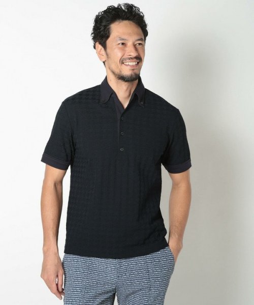 【ACTIVE TAILOR】リンクスジャカードポロシャツ 