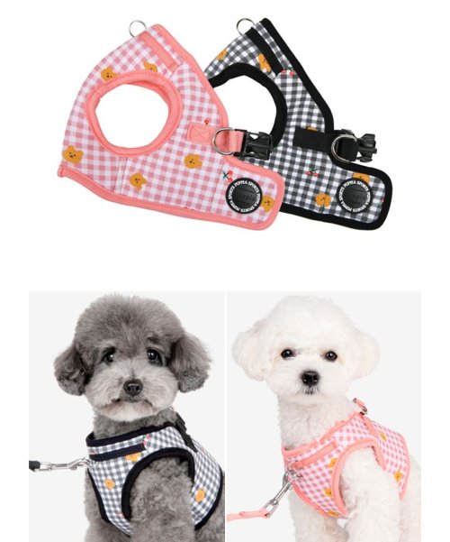  ハーネス チェック柄 犬 首の負担が少ない 小型犬 中型犬 子犬 パピア PUPPIA 可愛い ハーネス犬用 犬のハーネス 柔らかい ベストハーネス パピー 超