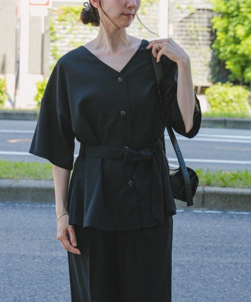 ITEMS URBANRESEARCH(アイテムズ アーバンリサーチ（レディース）)/『セットアップ対応』『洗濯可』リサイクルリネンブラウス/img02