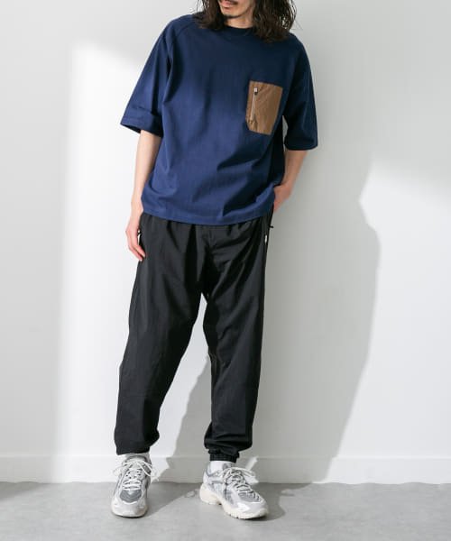 URBAN RESEARCH Sonny Label(アーバンリサーチサニーレーベル)/ヘビーウェイト布帛ポケット切替Tシャツ/img10