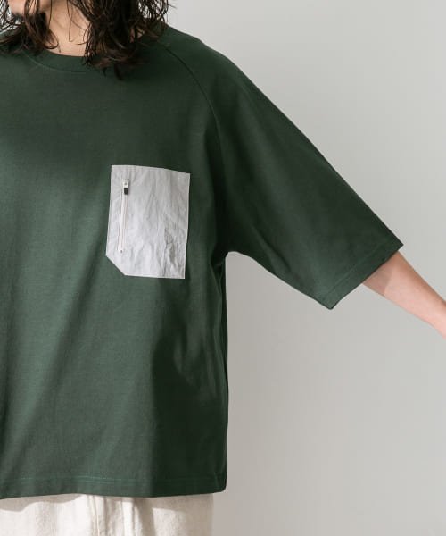 URBAN RESEARCH Sonny Label(アーバンリサーチサニーレーベル)/ヘビーウェイト布帛ポケット切替Tシャツ/img26