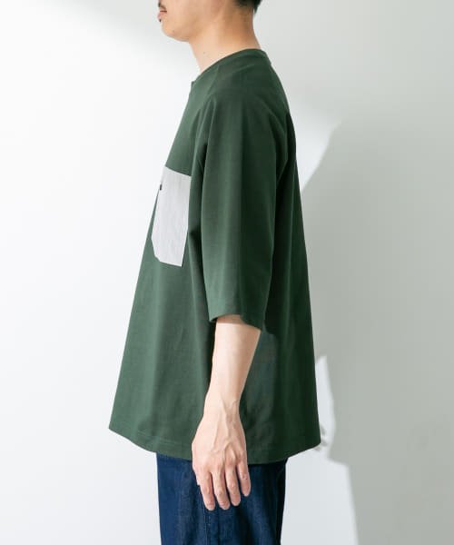 URBAN RESEARCH Sonny Label(アーバンリサーチサニーレーベル)/【予約】ヘビーウェイト布帛ポケット切替Tシャツ/img30