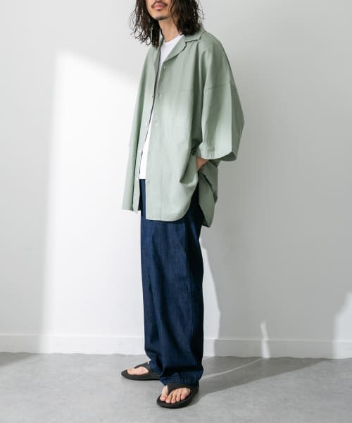 URBAN RESEARCH Sonny Label(アーバンリサーチサニーレーベル)/ARMY TWILL　C/L Slab Half－Sleeve Big Shirts/img12