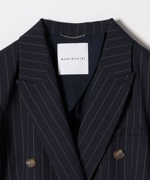 quaranciel:〈手洗い可能〉ストライプ テーラード ジャケット（セットアップ対応） quaranciel