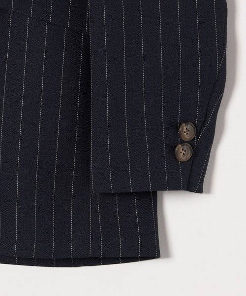 quaranciel:〈手洗い可能〉ストライプ テーラード ジャケット（セットアップ対応） quaranciel
