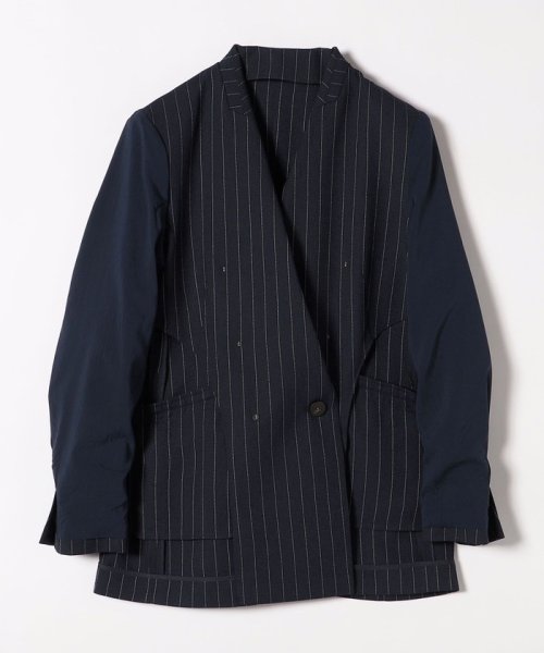 quaranciel:〈手洗い可能〉ストライプ テーラード ジャケット（セットアップ対応） quaranciel