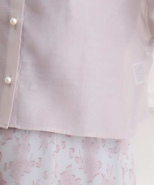 Couture Brooch(クチュールブローチ)/【羽織でも、一枚着としても】パール調ボタンシアーシャツ/img53