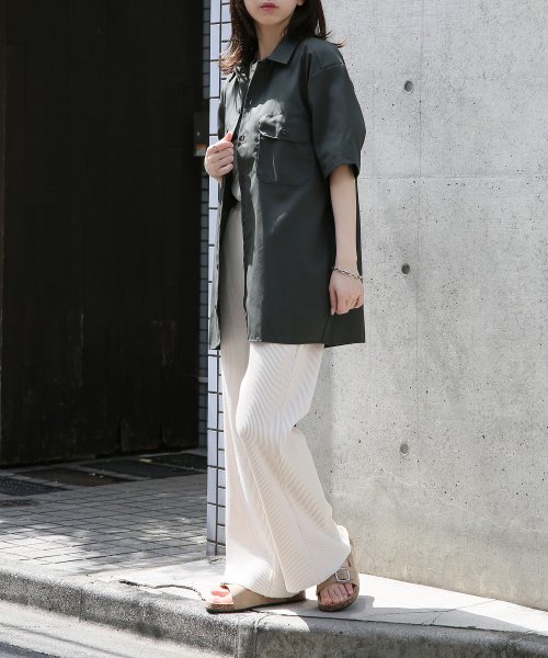 Dickies(Dickies)/【Dickies / ディッキーズ】SHIRTS SSFQ シャツ 羽織 半袖 ワークシャツ ロゴ ワンポイント ミドル丈 1574/img22