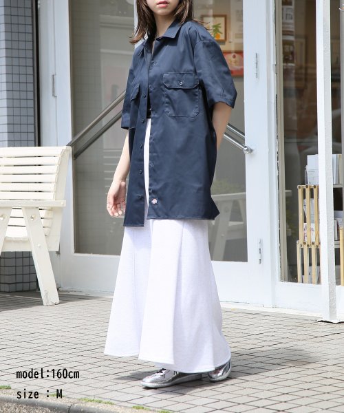 Dickies(Dickies)/【Dickies / ディッキーズ】SHIRTS SSFQ シャツ 羽織 半袖 ワークシャツ ロゴ ワンポイント ミドル丈 1574/img25